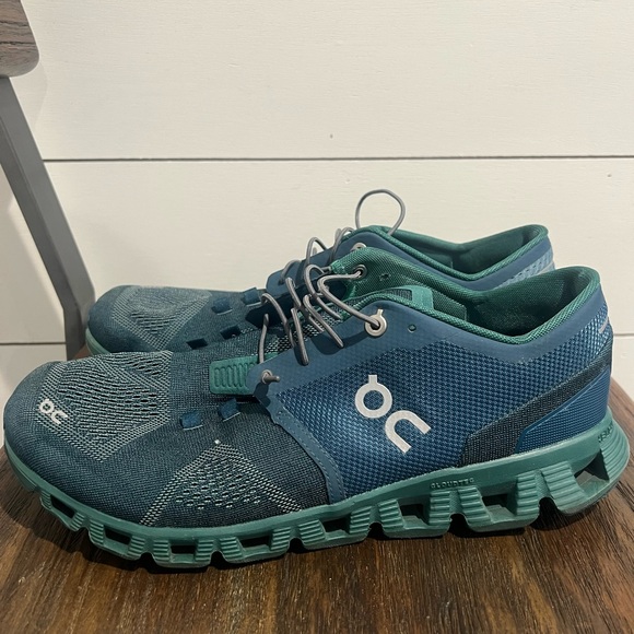 On Running Other - On Running Men's Teal and Navy Athletic Shoes